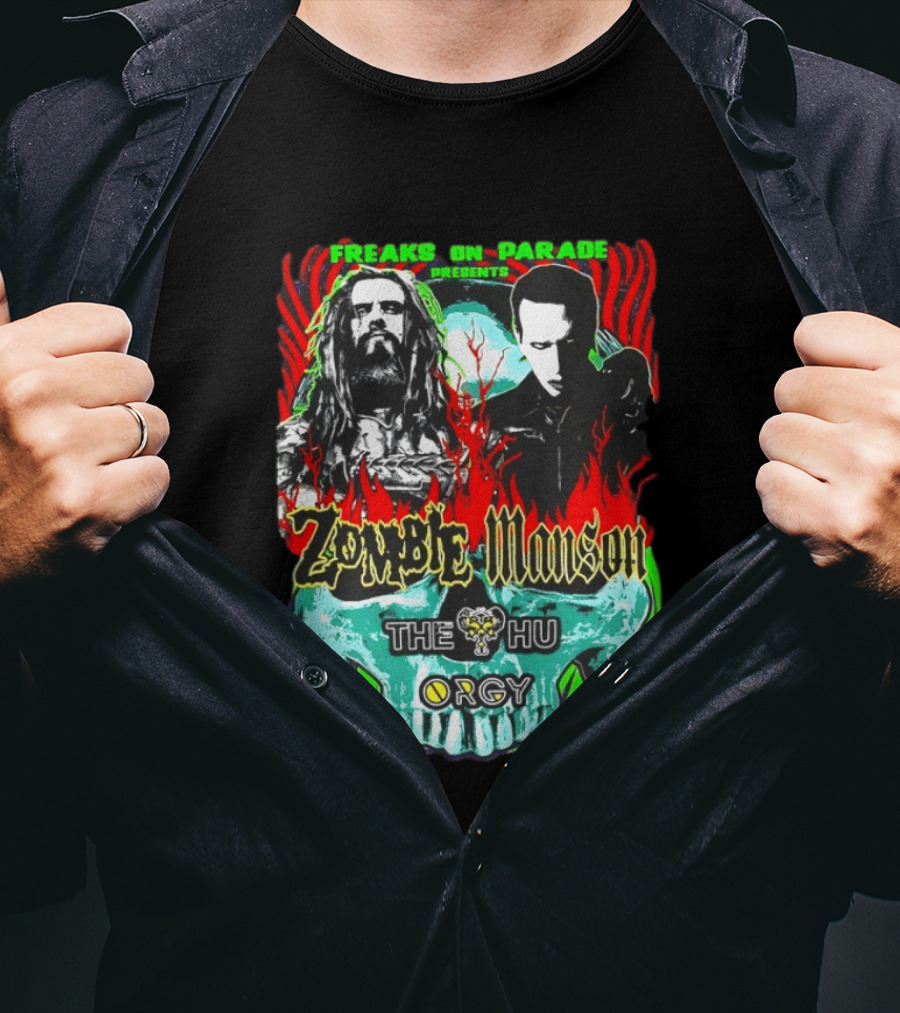 Freaks On Parade Presents Zombie Manson The HU Orgy 2026 Summer Tour T-Shirt