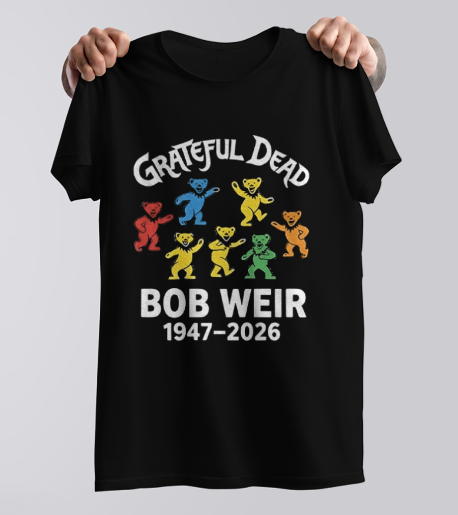 Grateful Dead Bob Weir 1947 2026 Dancing Bears T-Shirt
