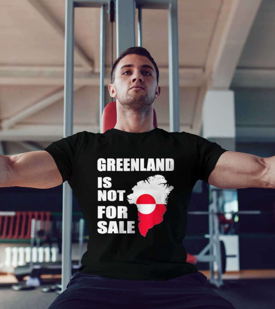Greenland Is Not For Sale 2026 Map Red And White Flag T-Shirt