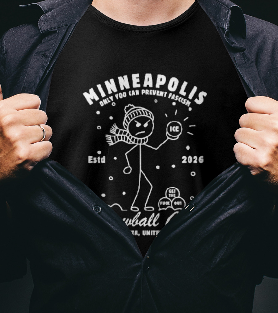 Minneapolis Snowball Club Anti ICE Protect Freedom Estd 2026 United States T-Shirt