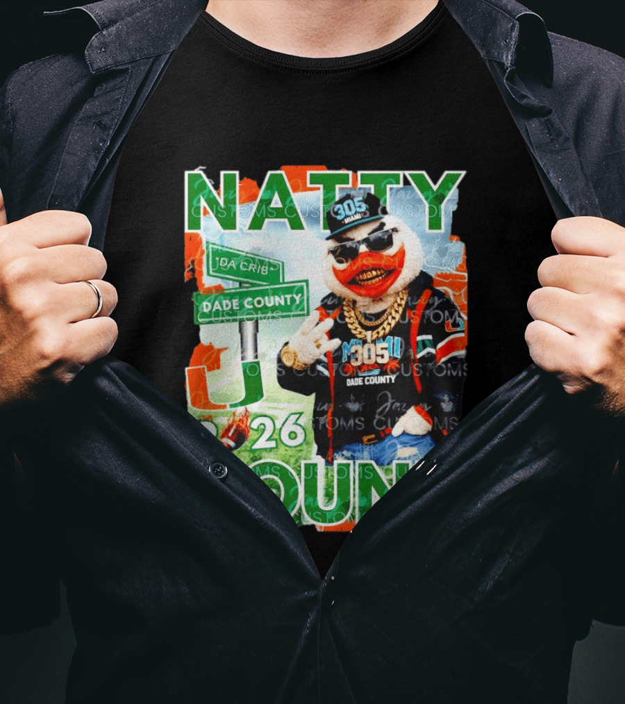 Natty Bound Miami Hurricanes Dade County 305 2026 T-Shirt