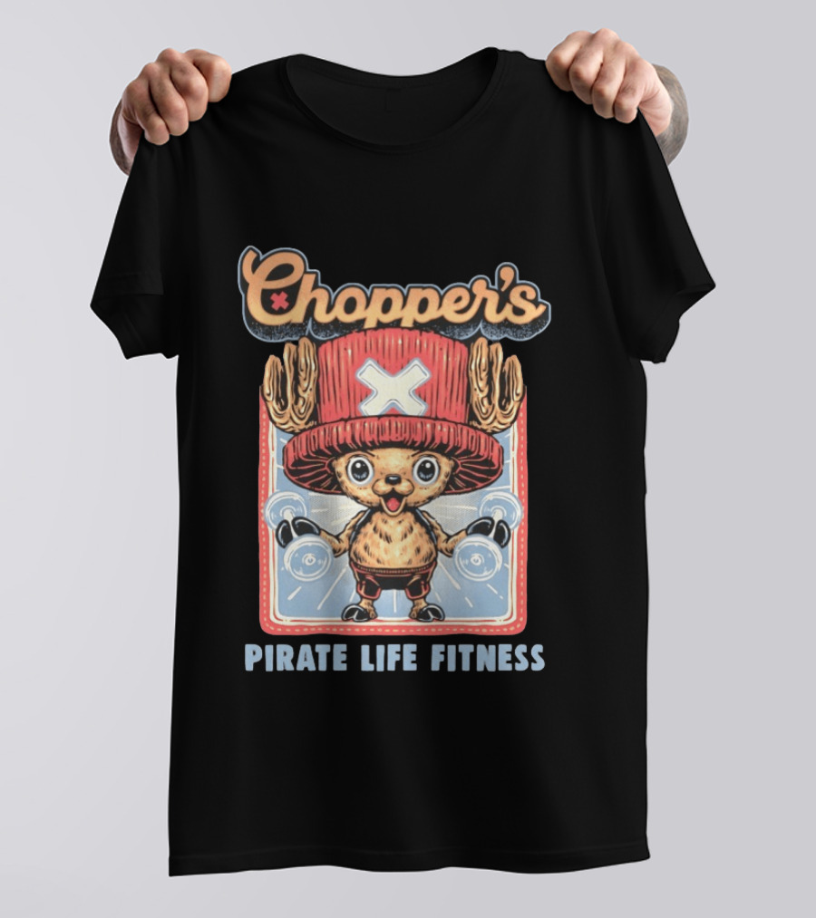 Chopper's Pirate Life Fitness Dumbbell Workout Anime T-Shirt