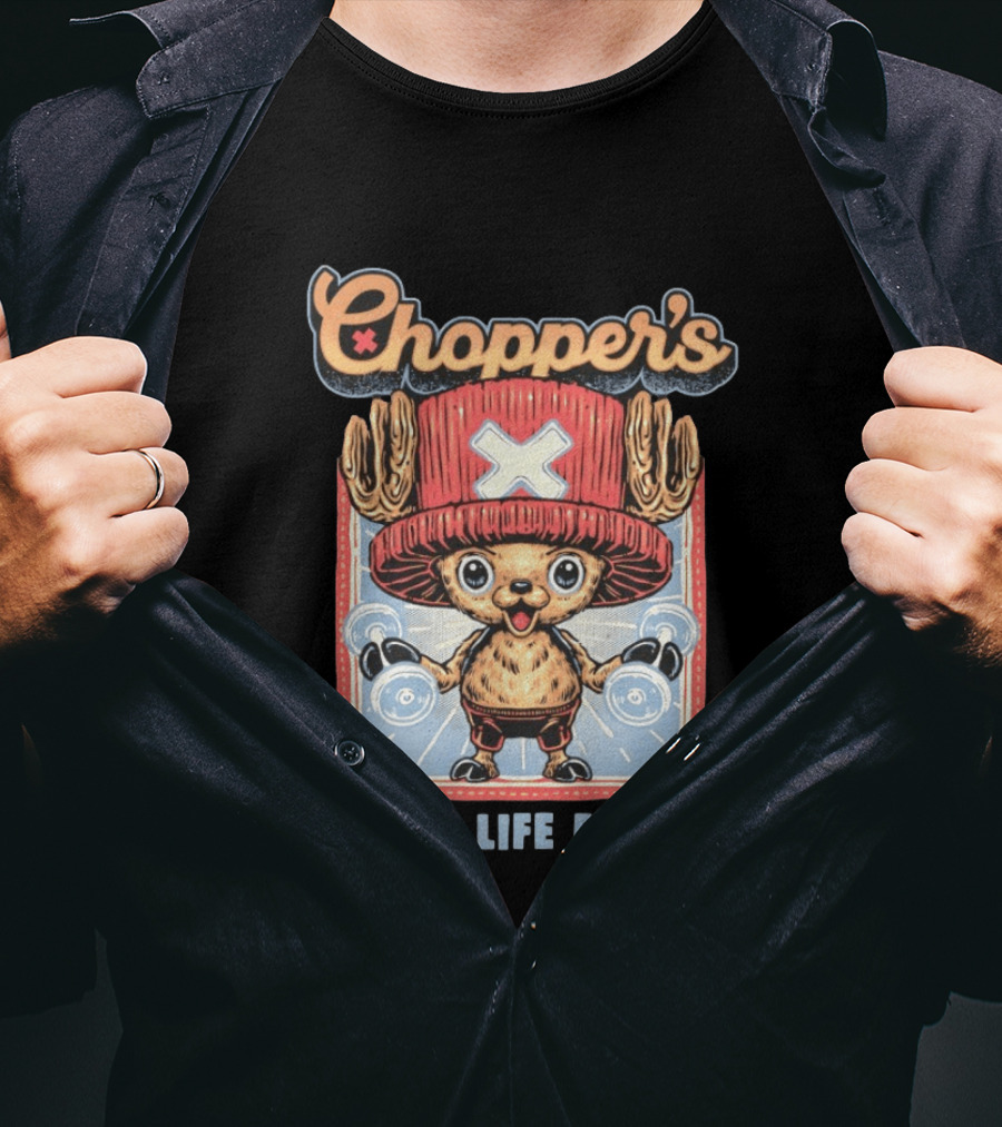 Chopper's Pirate Life Fitness Dumbbell Workout Anime T-Shirt