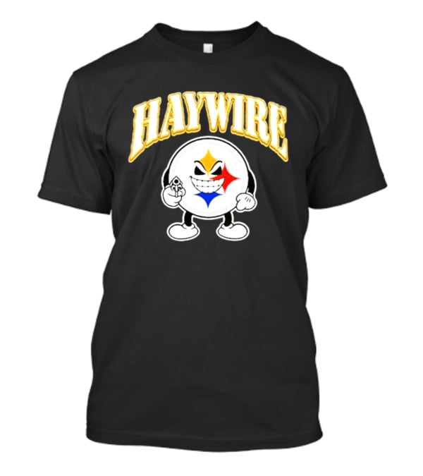Pittsburgh Steelers Haywire Fun Character With Gun And Grin T-Shirt