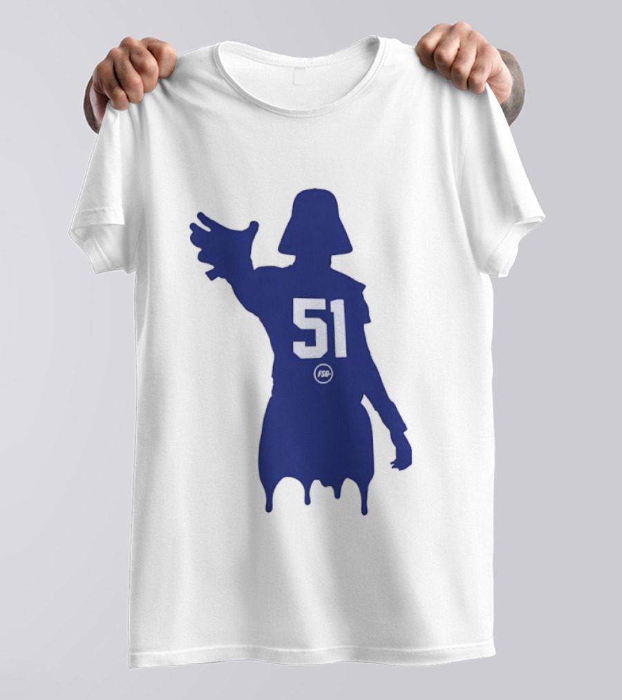 Darth Vader Silhouette Abdul Carter 51 New York Giants Football T-Shirt