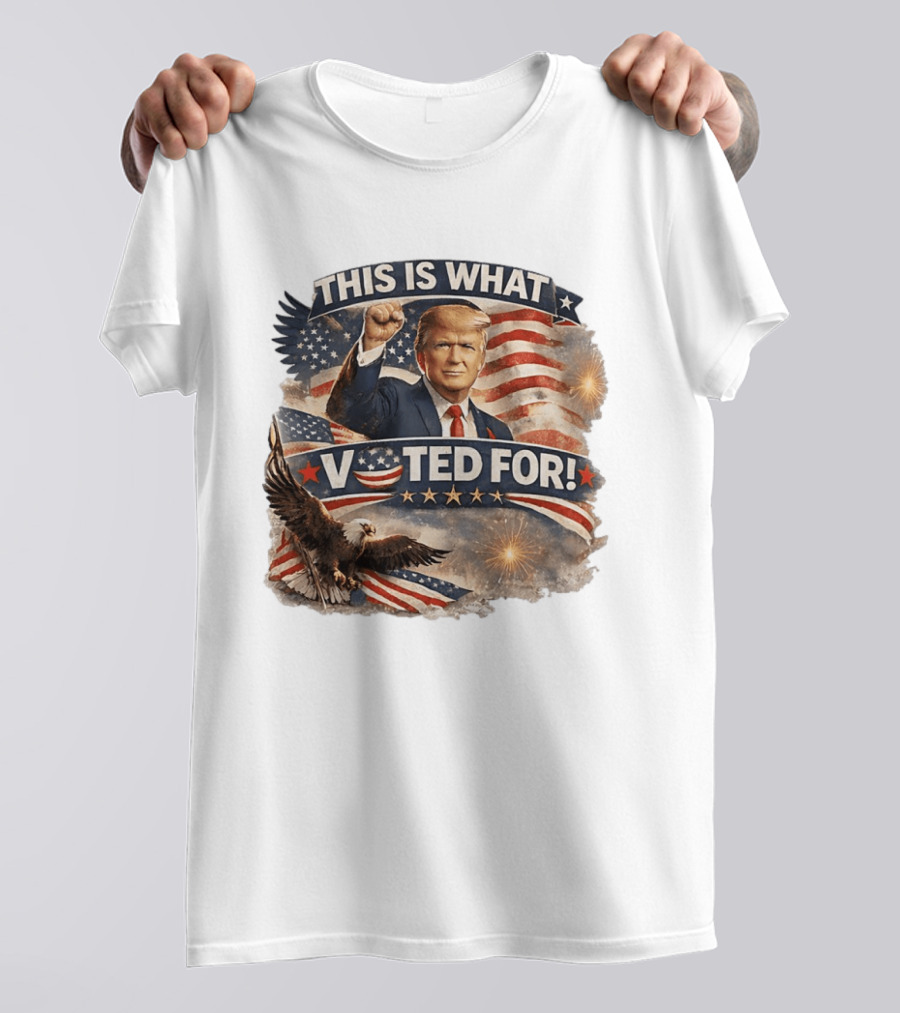 This Is What I Voted For Trump Eagle American Flag T-Shirt