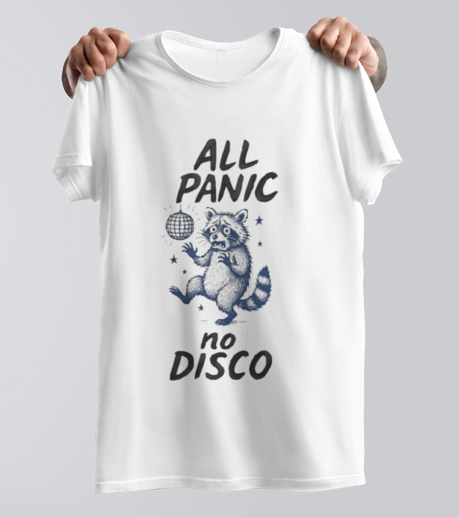 All Panic No Disco Raccoon Dancing With Disco Ball T-Shirt