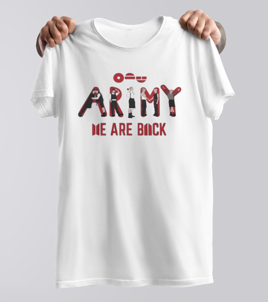 Army We Are Back Red Lettering T-Shirt