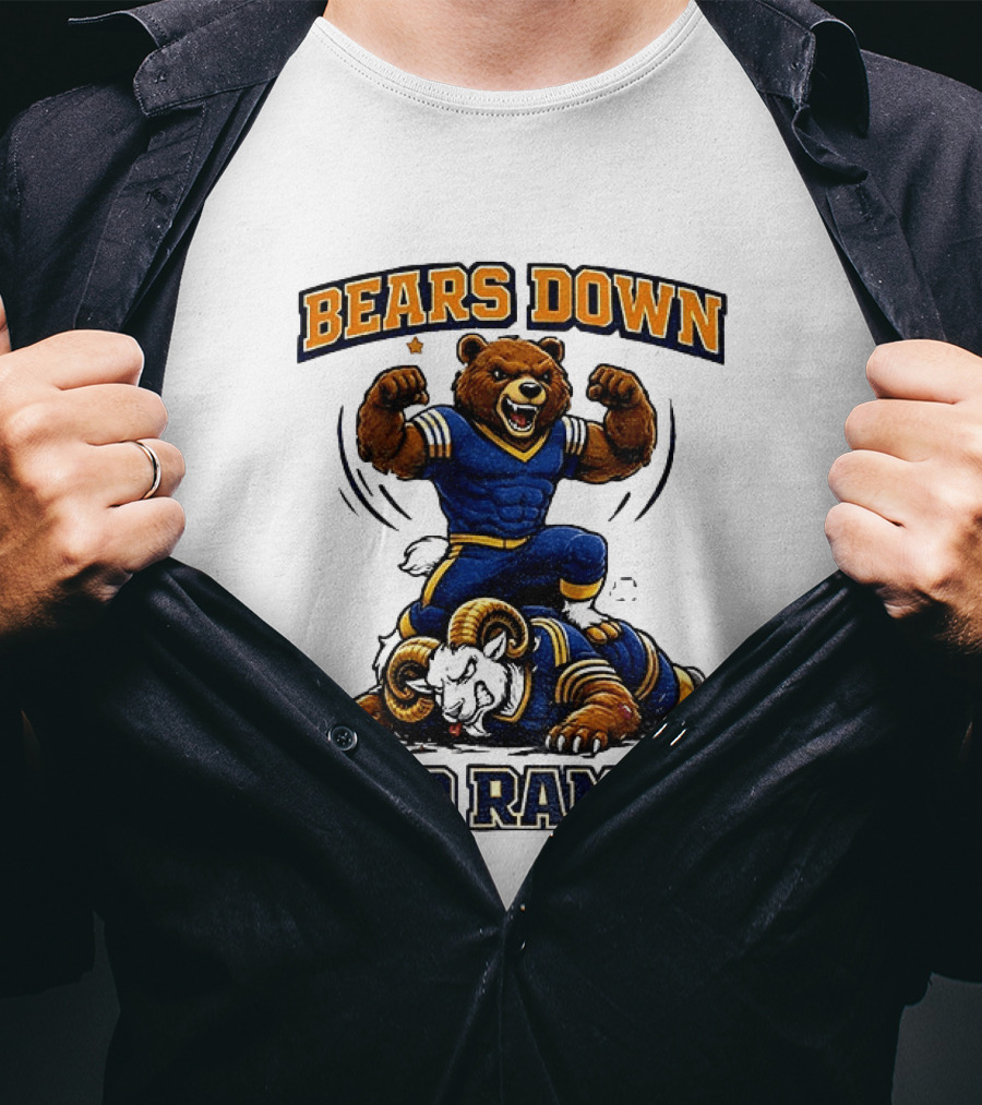 Bears Down Go Rams Los Angeles Rams Beat Chicago Bears Football 2026 T-Shirt