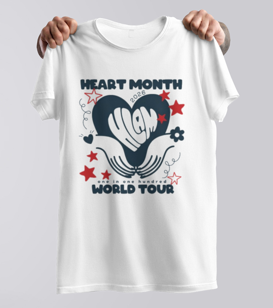 Heart Month 2026 HLAM Band One In One Hundred World Tour T-Shirt