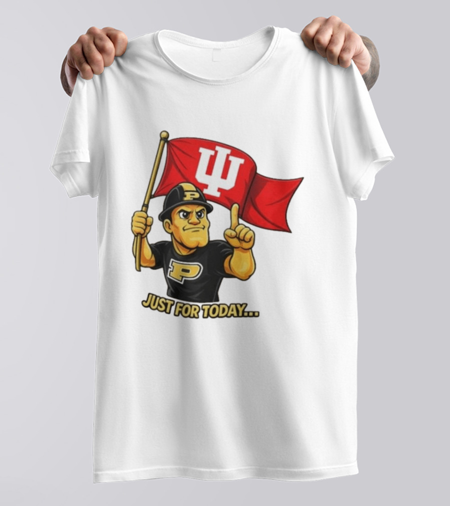 Purdue Pete Just For Today Indiana Hoosier Flag T-Shirt