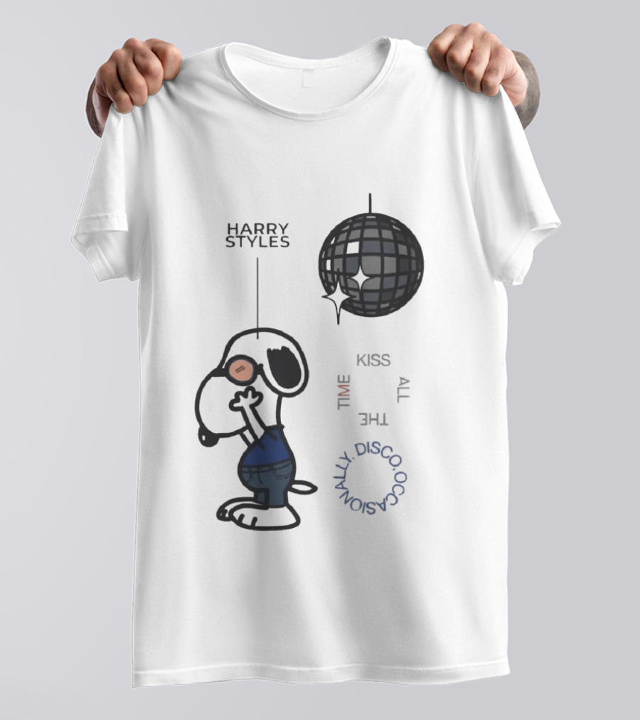 Snoopy Harry Styles Kiss All The Time Disco Occasionally T-Shirt