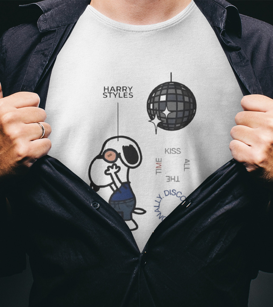 Snoopy Harry Styles Kiss All The Time Disco Occasionally T-Shirt