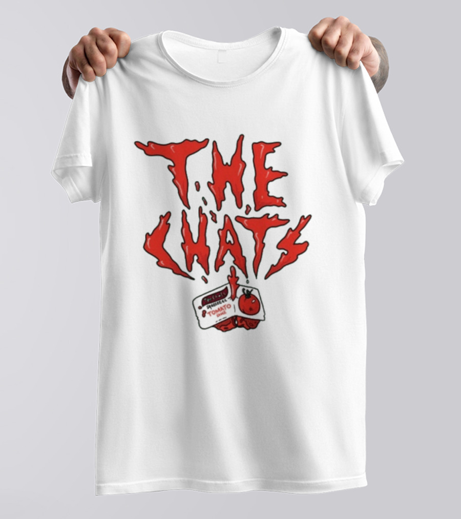 The Chats Stonewheel Tomato Label And Red Dripping T-Shirt