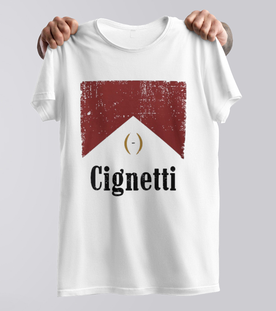 Cignetti Indiana Hoosiers Vintage Red Banner T-Shirt