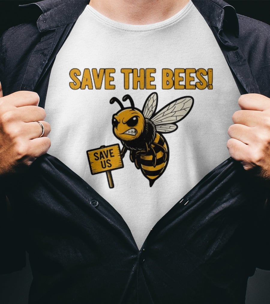 Grumpy Bee Save The Bees Save Us T-Shirt