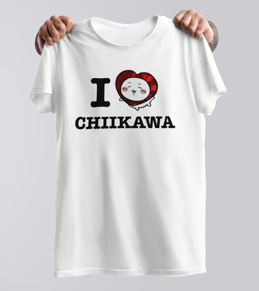 I Love Chiikawa Cute Heart T-Shirt