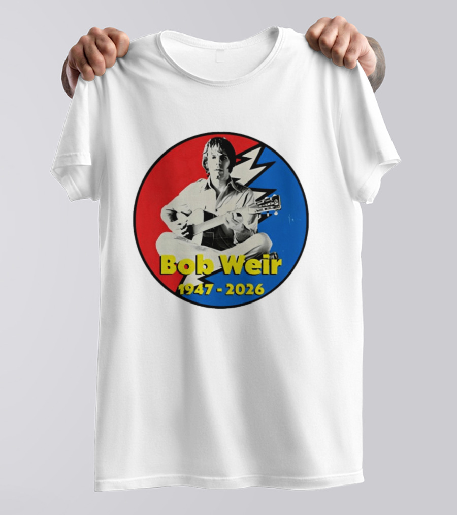 Bob Weir 1947 2026 Grateful Dead Lightning Bolt T-Shirt