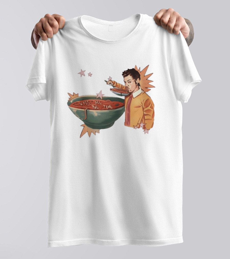 Kiss All The Time Soup Occasionally Stars T-Shirt
