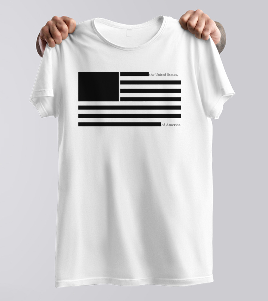 Redacted United States Flag With Blocked Epstein T-Shirt