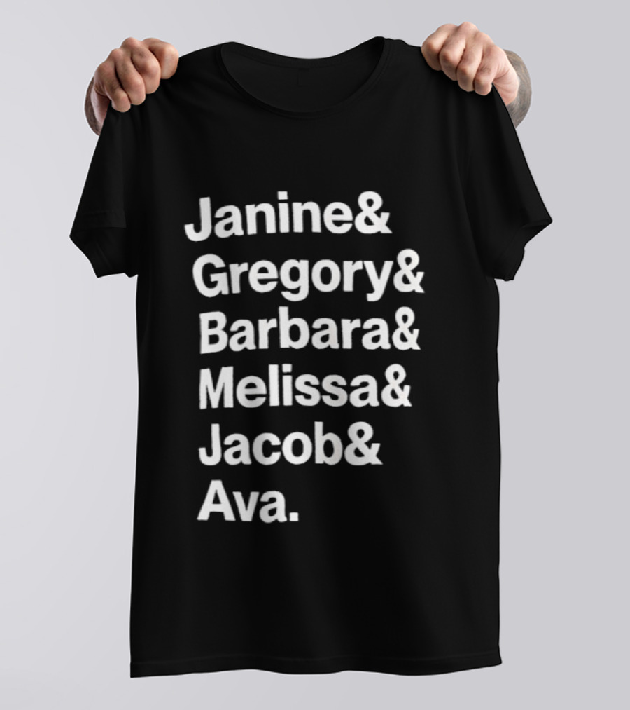 Janine Gregory Barbara Melissa Jacob Ava Abbott Elementary Characters List T-Shirt