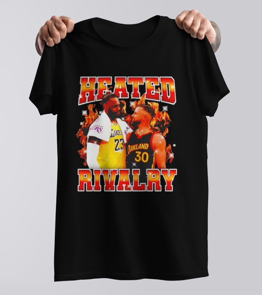 Heated Rivalry Lebron Lakers 23 Steph Oakland 30 T-Shirt