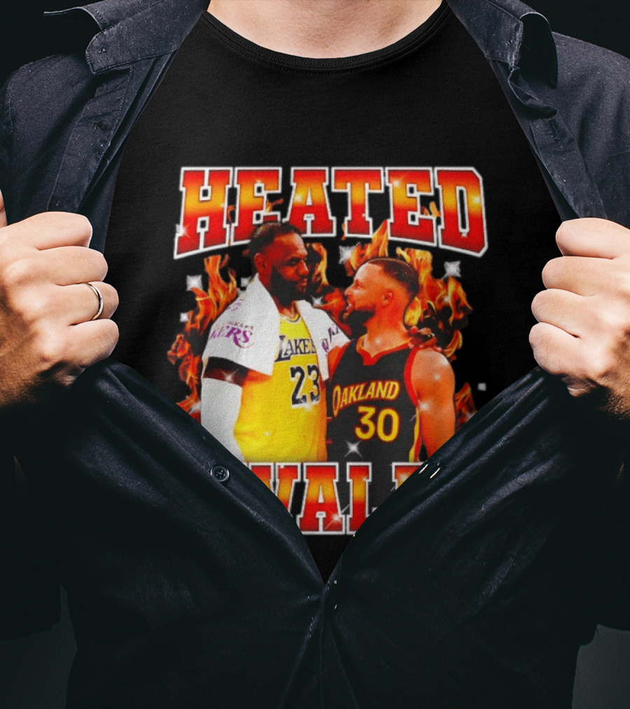 Heated Rivalry Lebron Lakers 23 Steph Oakland 30 T-Shirt