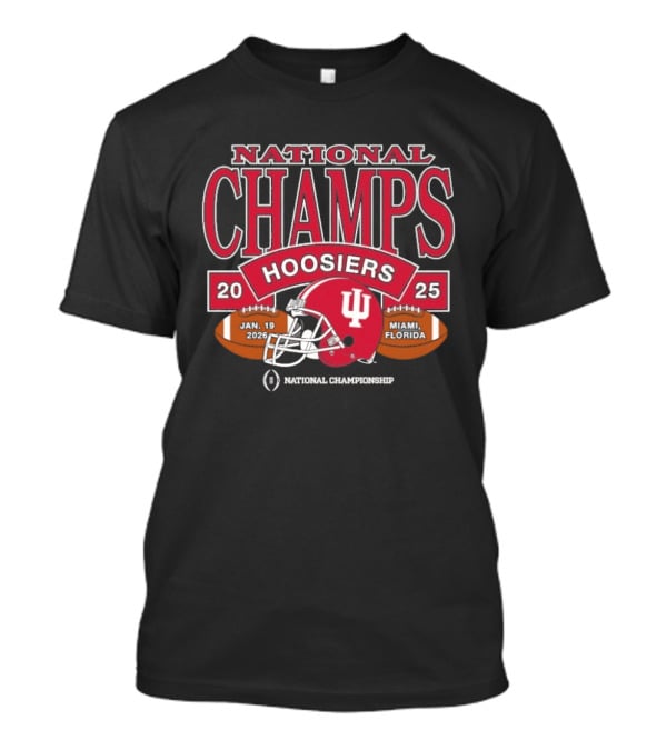 Indiana Hoosiers 2025 National Champs CFP Helmet Tampa Florida T-Shirt