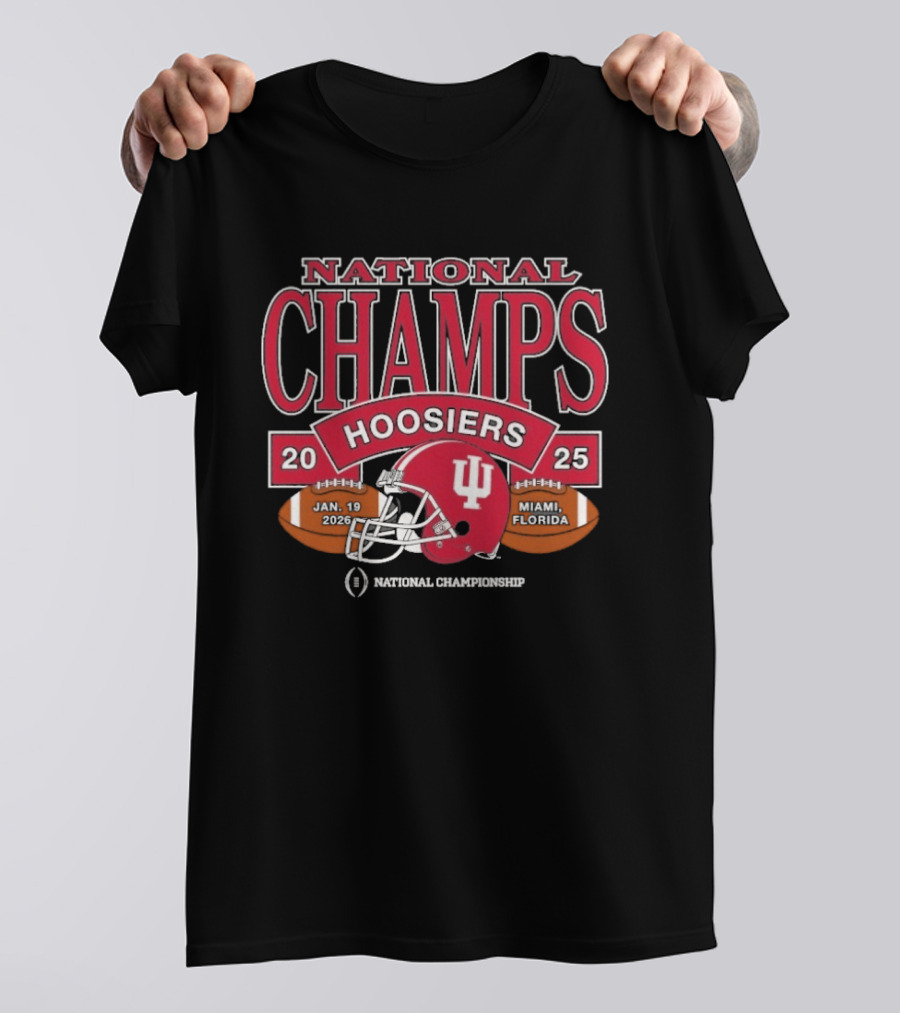 Indiana Hoosiers 2025 National Champs CFP Helmet Tampa Florida T-Shirt