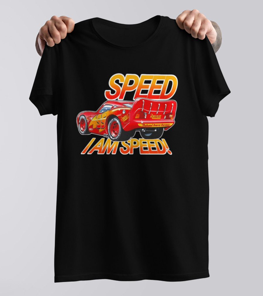 Lightning McQueen Speed I Am Speed Rust Eze Racing 95 T-Shirt