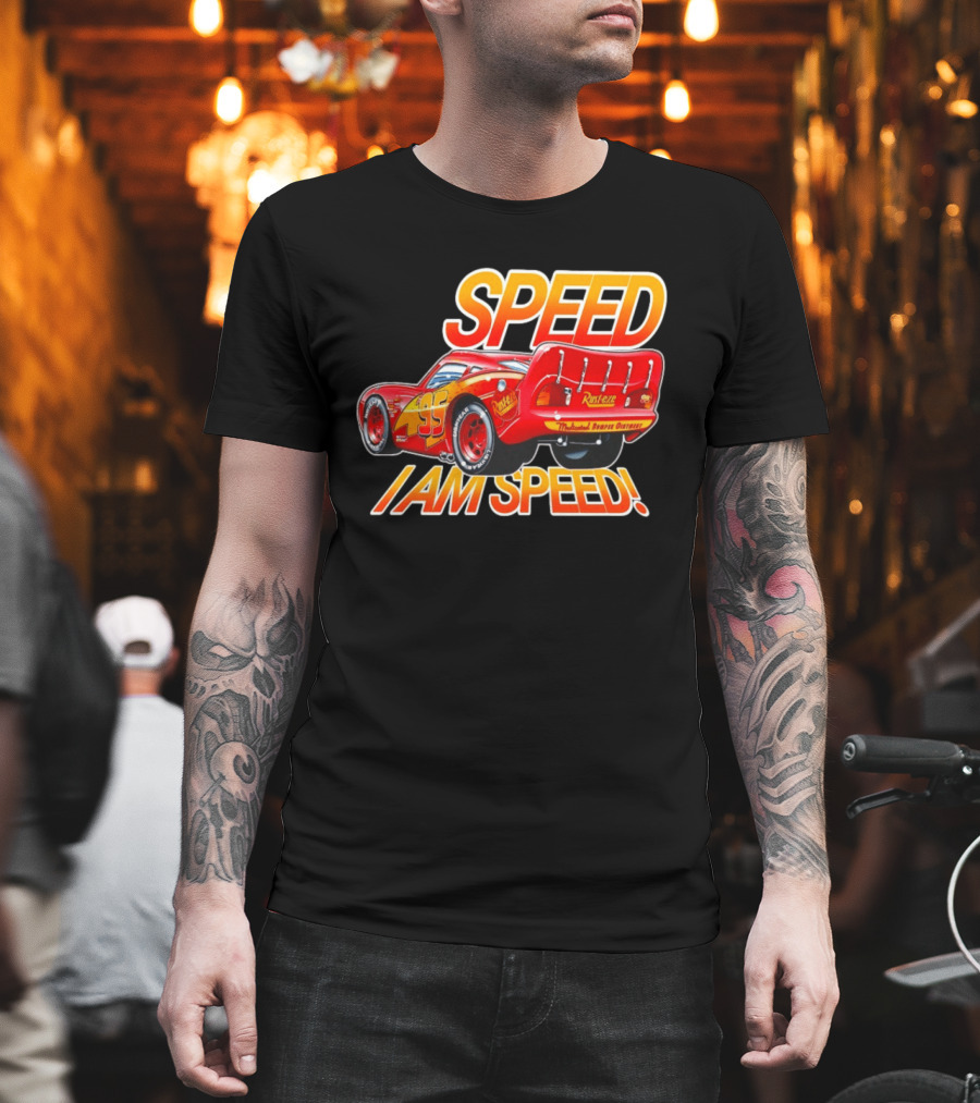 Lightning McQueen Speed I Am Speed Rust Eze Racing 95 T-Shirt
