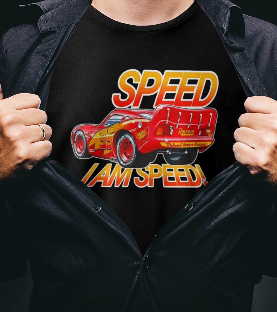 Lightning McQueen Speed I Am Speed Rust Eze Racing 95 T-Shirt