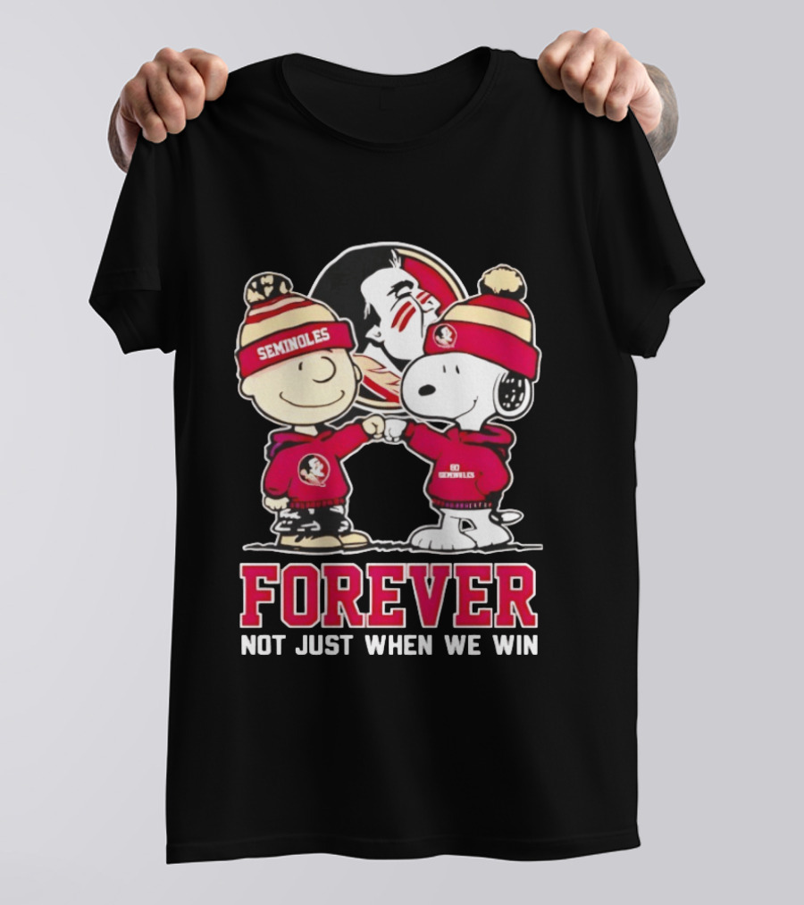 Charlie Brown Snoopy Seminoles Forever Not Just When We Win T-Shirt