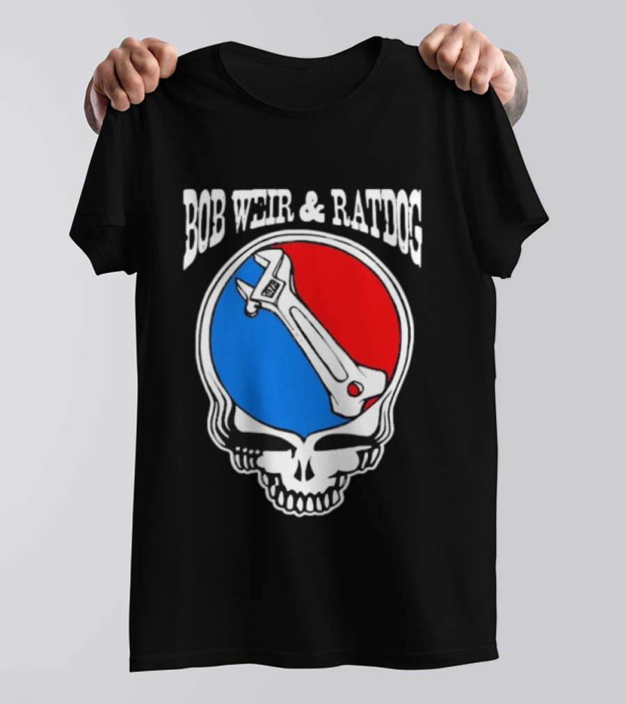 Bob Weir And Ratdog Skull Wrench Red Blue T-Shirt