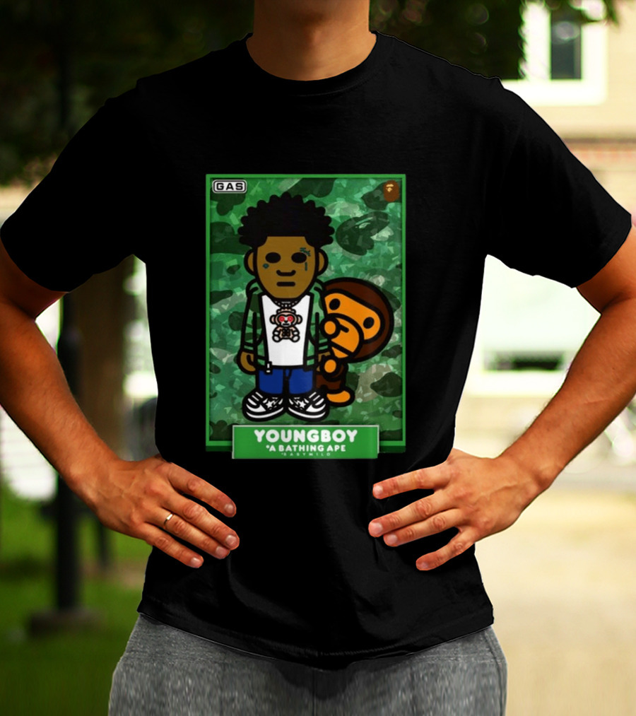 YOUNGBOY A Bathing Ape BAPE Milo Collaboration T-Shirt
