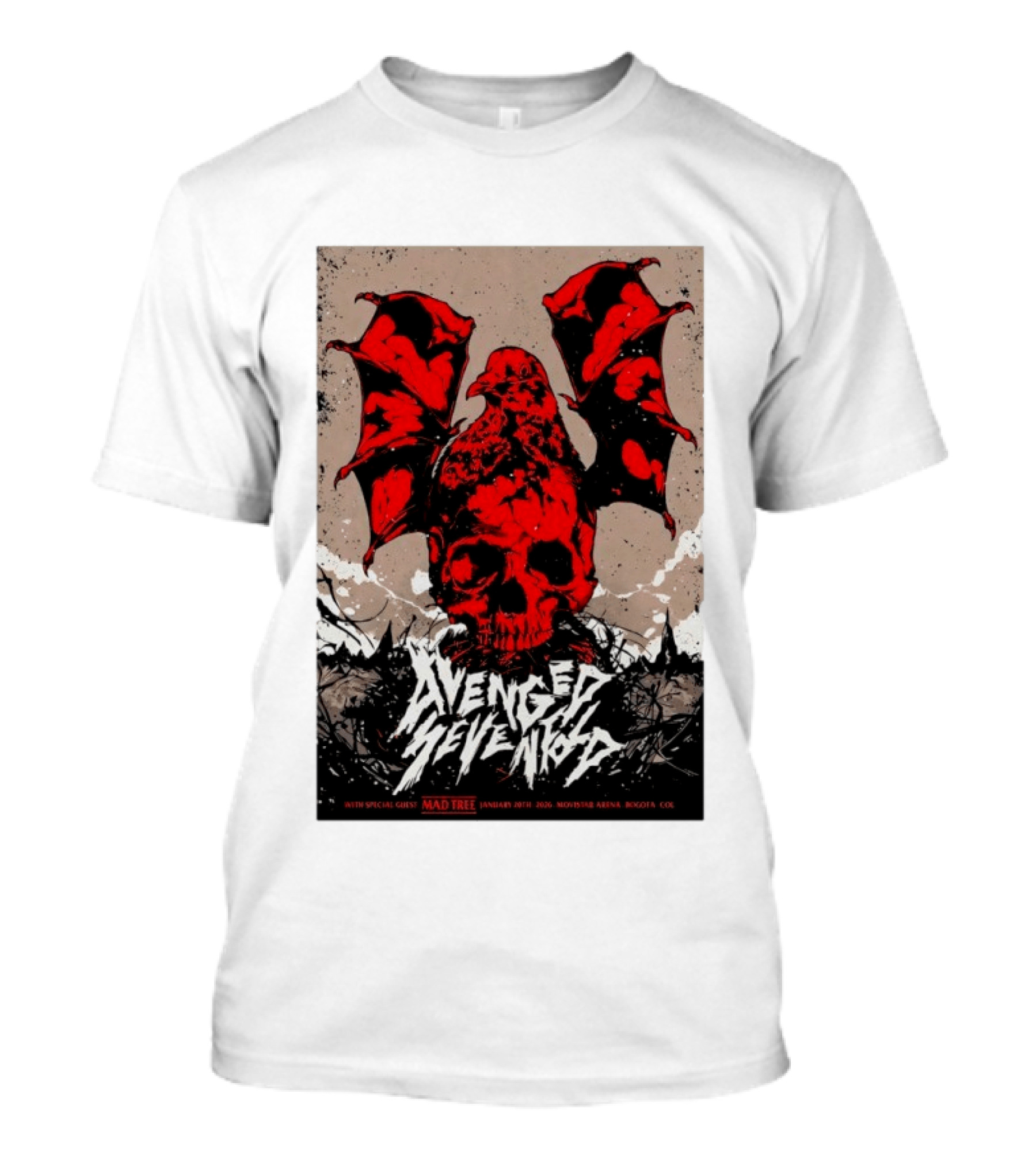 Avenged Sevenfold January 20 2026 Bogota Movistar Arena Mad Tree Special Guest T-Shirt