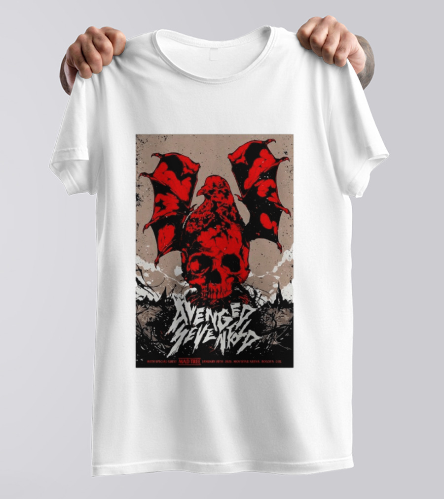 Avenged Sevenfold January 20 2026 Bogota Movistar Arena Mad Tree Special Guest T-Shirt
