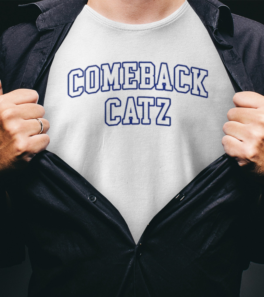 Comeback Catz Vintage Sports Style Blue T-Shirt