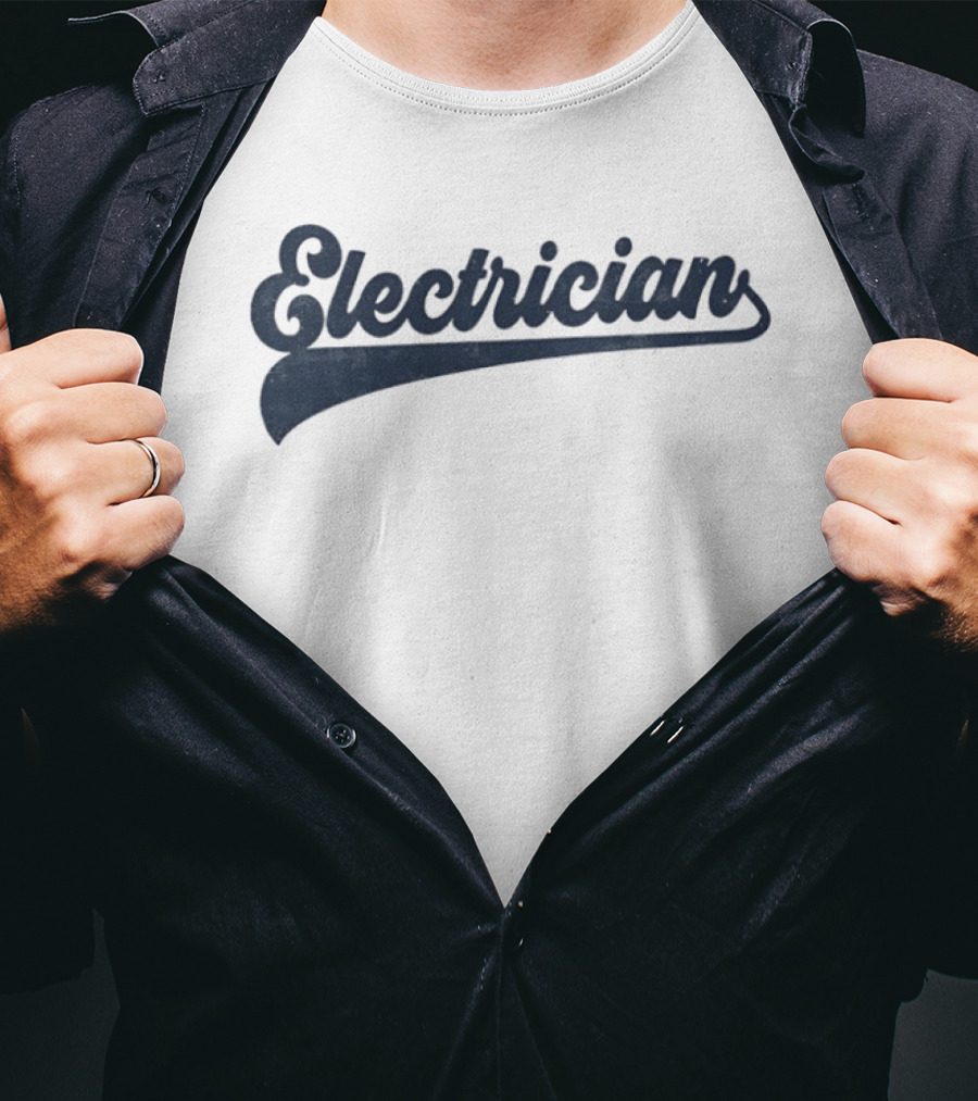 Electrician Script Font T-Shirt