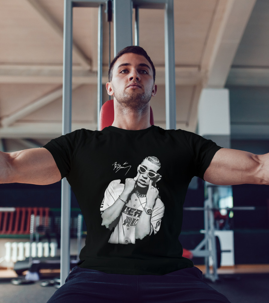 Benito Antonio Martinez Ocasio Bad Bunny Signature Puerto Rico Baseball Jersey Look T-Shirt