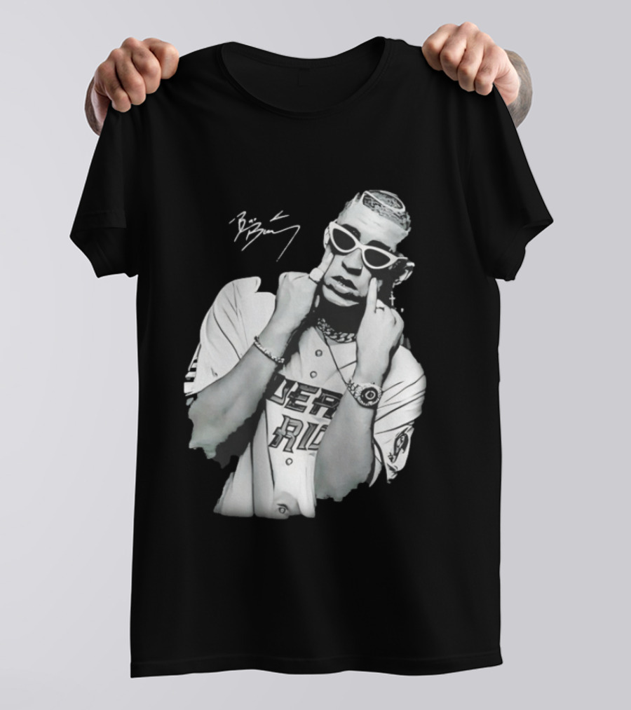 Benito Antonio Martinez Ocasio Bad Bunny Signature Puerto Rico Baseball Jersey Look T-Shirt