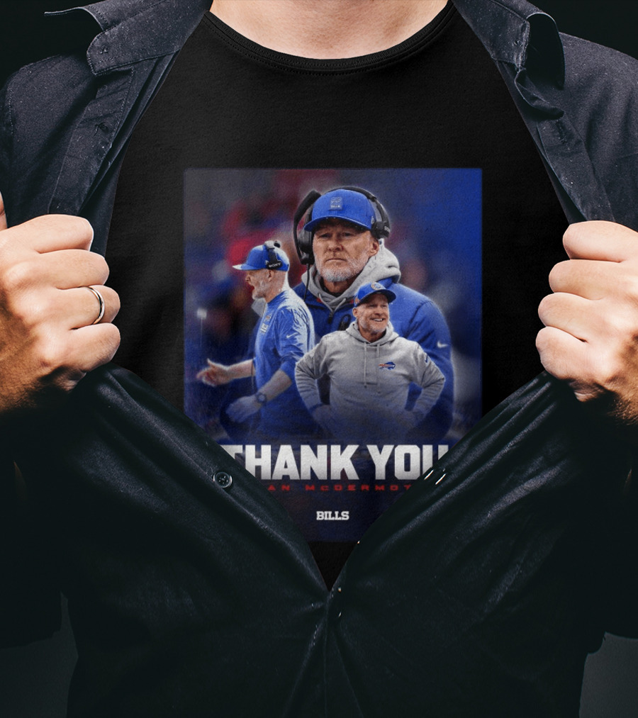 Buffalo Bills Thank You Sean McDermott Coach NFL T-Shirt