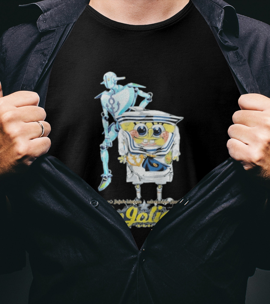 JoJolion SpongeBob Crossover With Robotic T-Shirt