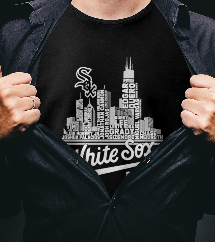 Chicago White Sox 2025 Skyline Players Names T-Shirt