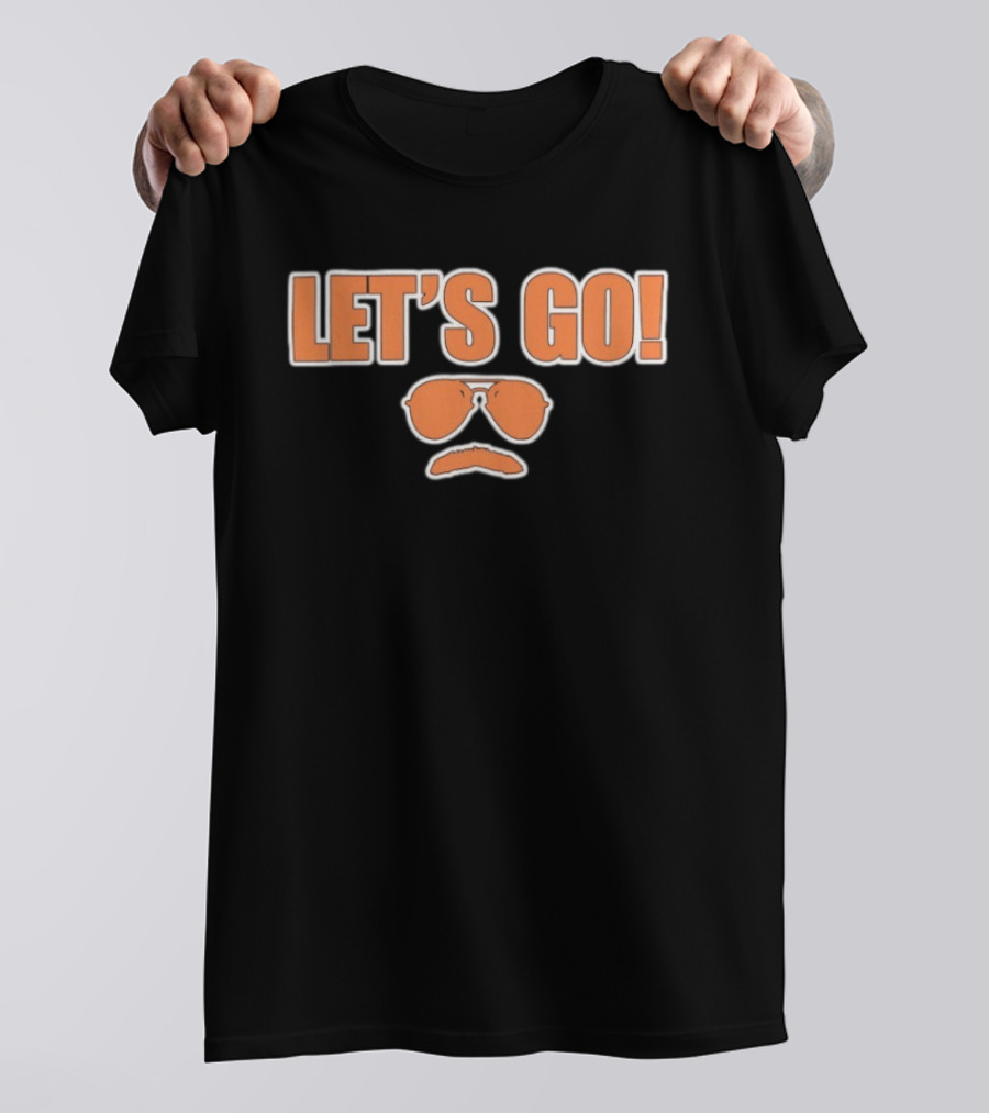 Dave Swerski Let's Go Orange Sunglasses Mustache T-Shirt