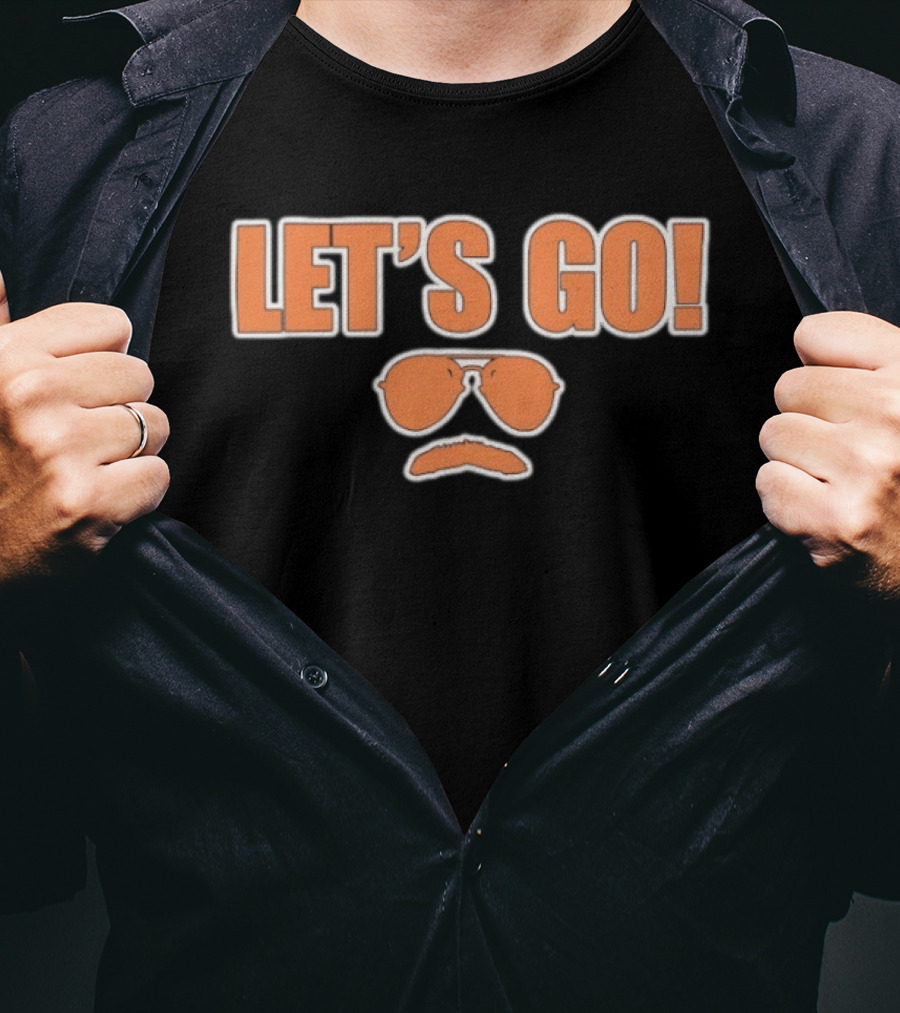 Dave Swerski Let's Go Orange Sunglasses Mustache T-Shirt