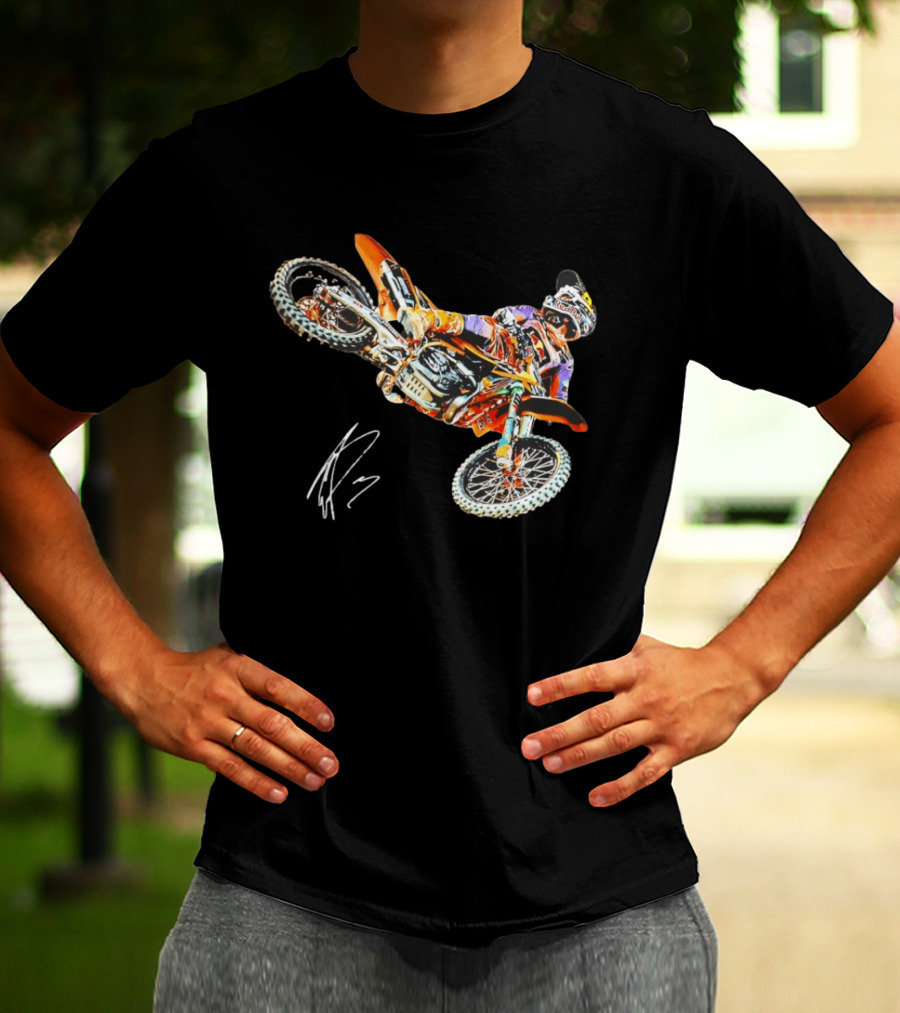Eli Tomac Anaheim 1 Motocross Racing Signature T-Shirt
