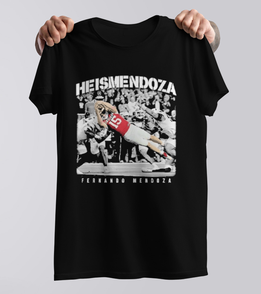 Heisman Mendoza Fernando Mendoza Indiana Hoosiers Fourth Down Run T-Shirt