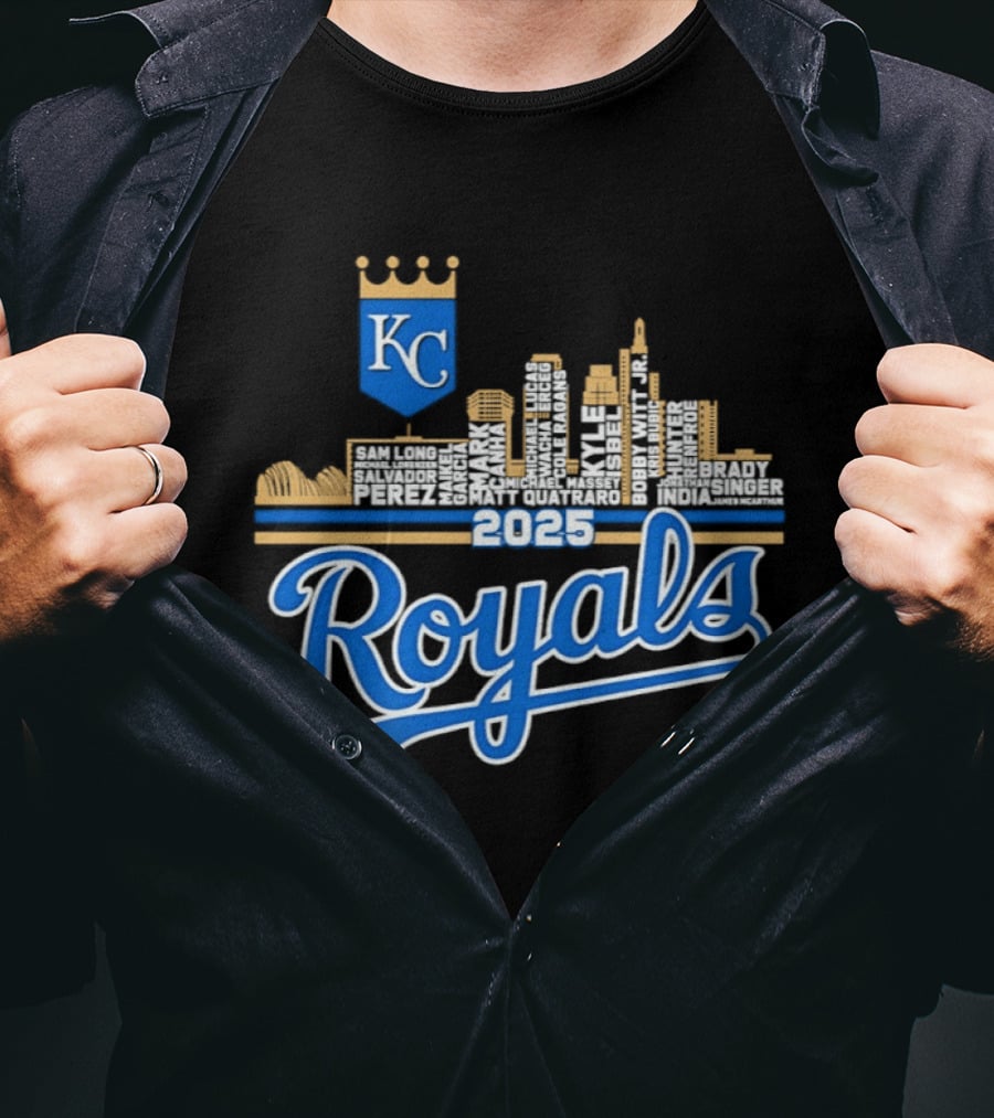 Kansas City Royals 2025 KC Skyline Royals T-Shirt