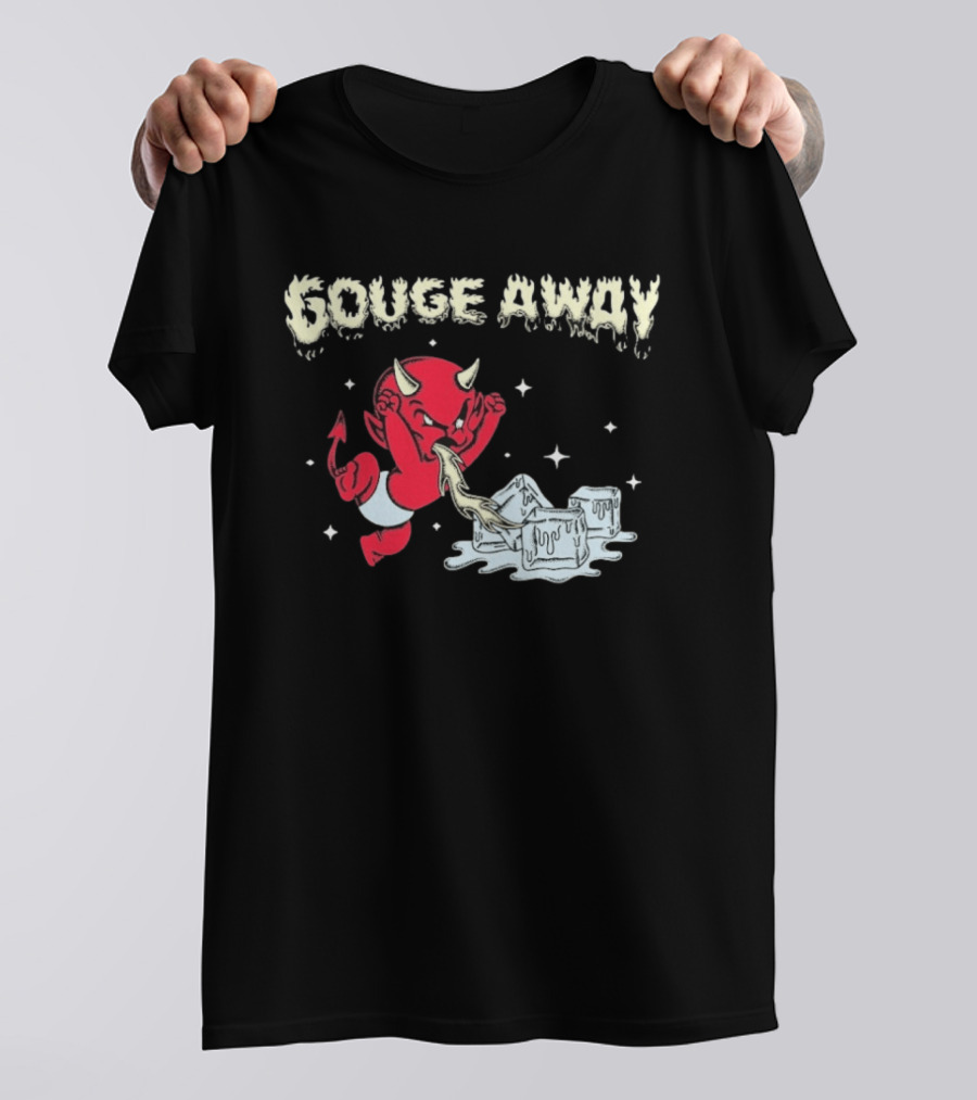 Gouge Away Hot Stuff Red Devil Melting Ice Cubes T-Shirt